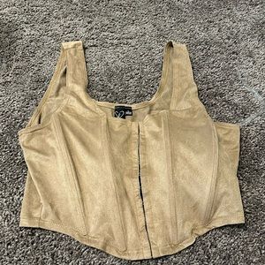 Tan corset top